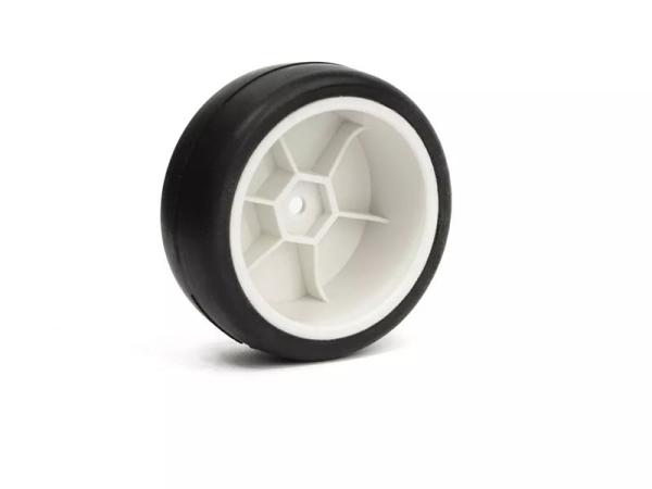 Slick-Gummi-Reifen Asphalt Härte 36 auf Felgen weiss (4)